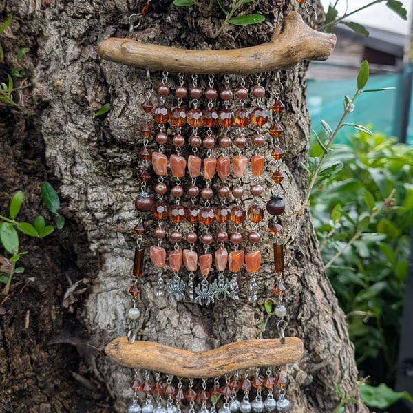 Driftwood & Bead Wall Hanging – One of a Kind Nature Talisman