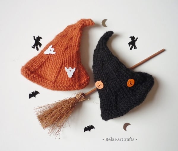 Halloween witch hats (2) - Spooky fall decor - Witch hats egg cosies