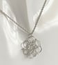 Sterling Silver Flower Chainmaille Pendant - Image 4
