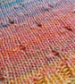Handknit Cotton blend Circular Eyelet Cowl in pastel rainbow  - Image 8