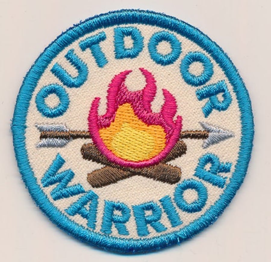 Outdoor Warrior Embroidered patch for jackets, sweatshirts,bags & more