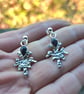 Sterling silver earings with blue goldstone  - Image 4