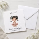 Personalised Gymnast Birthday Card For Her Happy Birthday Daughter Niece etc