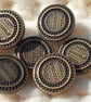 15mm 24L buttons Antique Brass. - Image 3