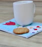 Red Tulip in a Vase Fabric Mug Rug - Image 7