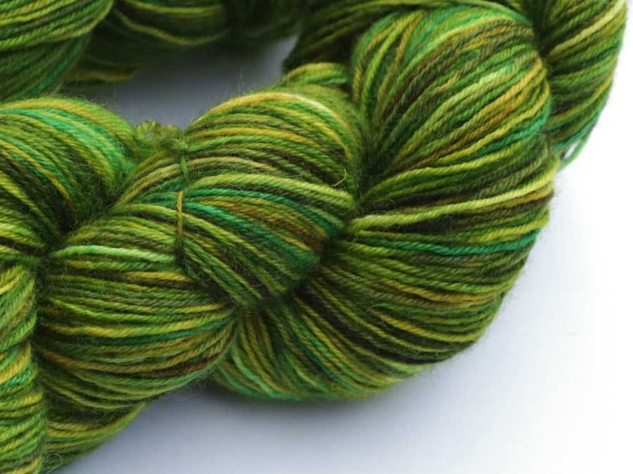 SALE: Winter Greens - Superwash Bluefaced Leicester 4 ply yarn