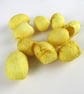 10 Weld Bright Yellow Naturally Dyed Silk Cocoons - Image 1