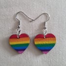 Rainbow Heart Earrings Mini