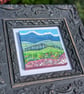 The Storm over the Hills - Original miniature collage. Framed  - Image 10