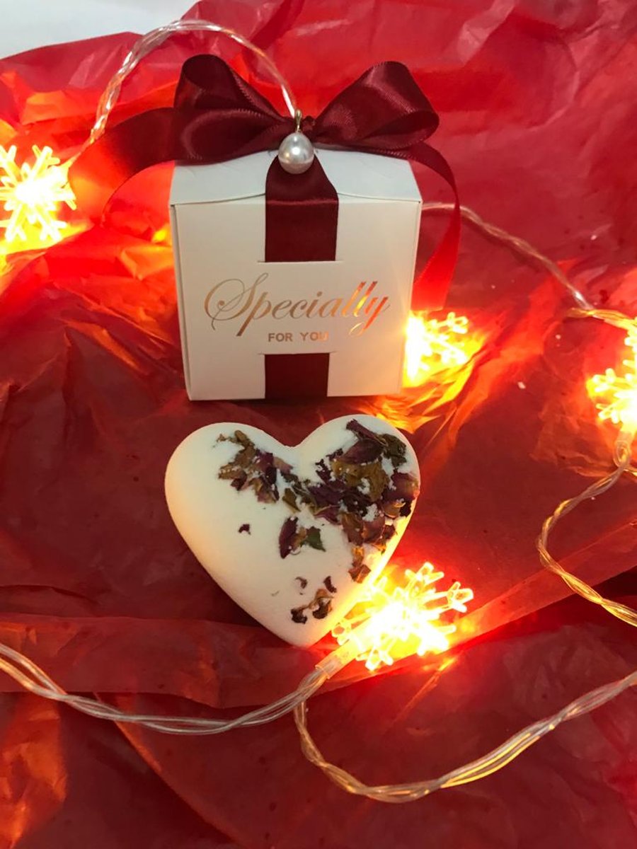 Natural Heart Shaped Bath Bomb