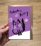 Angry Pussy greeting card