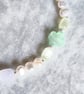 Pearl & Selenite Gemstone Four Leaf Clover Silver Bracelet: Heart Chain Extender - Image 7