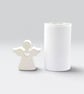 White Angel Ornament with Heart Cutout - Small, Large or Pair - Image 8
