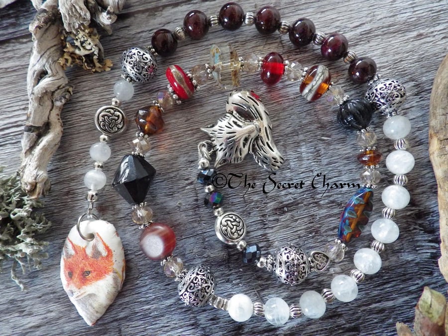 Totem Fox Prayer Beads, Dionysus Meditation Beads