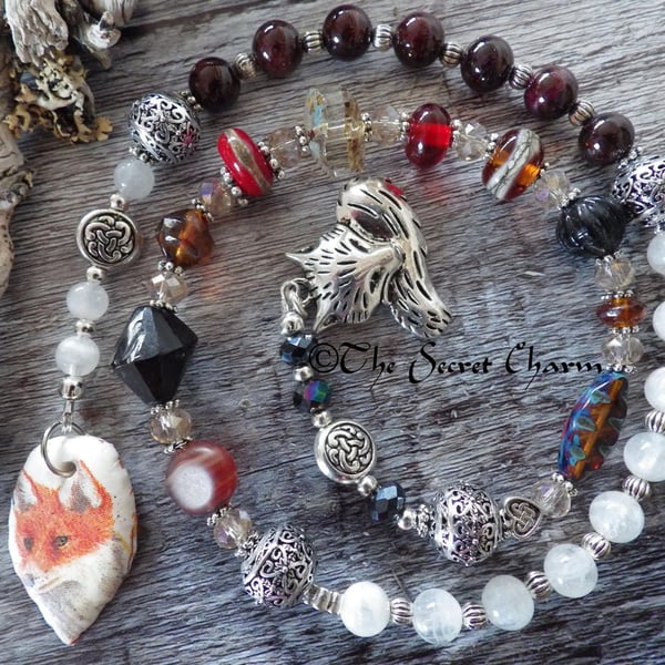 Totem Fox Prayer Beads, Dionysus Meditation Beads
