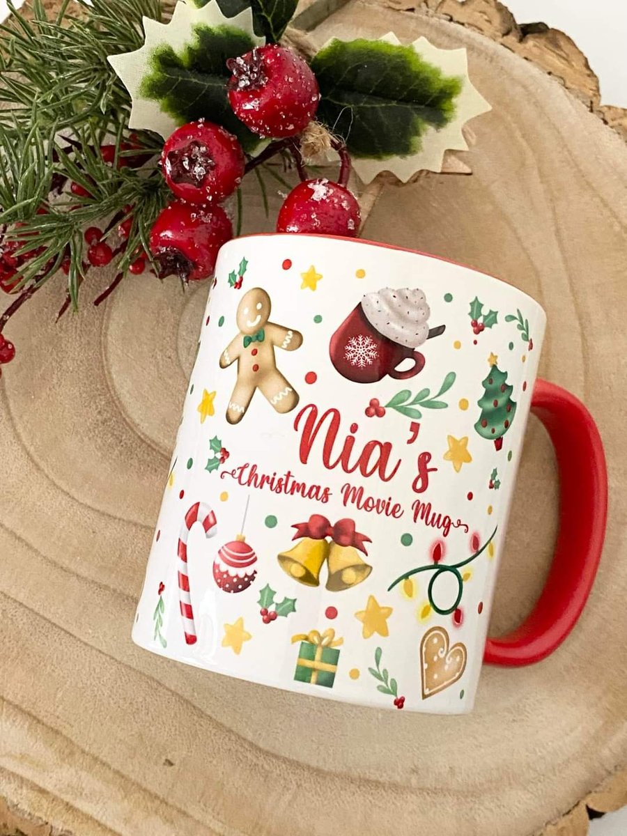 Personalised christmas movie mug 