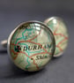 Personalised Silver Plated Map Cufflinks, Weddinh Anniversary Gift for Him - Image 4