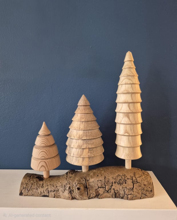Decorative rustic Christmas tree ornament