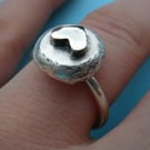 Sterling Silver Heart Stack Ring.