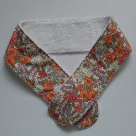 Bamboo Beauty Spa Headband with Orange Floral Design