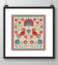 311B - Emberwing Garden, Birds, Flowers cross stitch Pattern LIGHT (PDF Chart) - Image 3