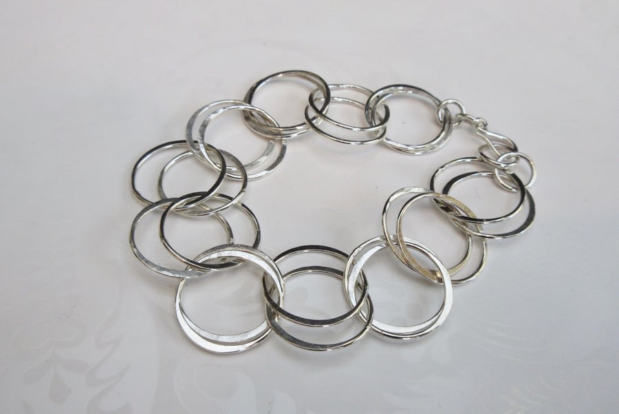 Handmade Sterling Silver Double Link Bracelet