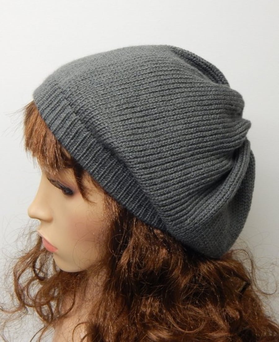 Knitted beret, women hat, knit tam, french beret, winter beanie