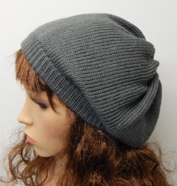 Knitted beret, women hat, knit tam, french beret, winter beanie