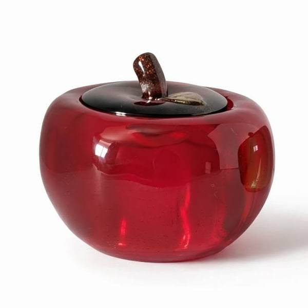 Small Resin Apple Shaped Trinket Pot – Red