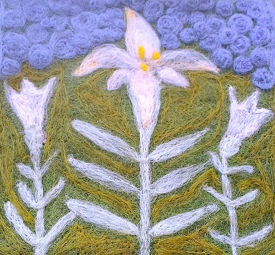 Needle Felted Lily Picture