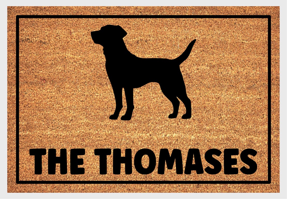 Labrador Retriever Door Mat - Personalised Labrador Retriever Welcome Mat 