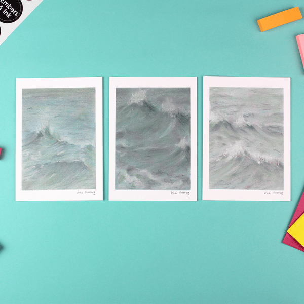 Sea Art Postcard, Set of 3, A6 Size