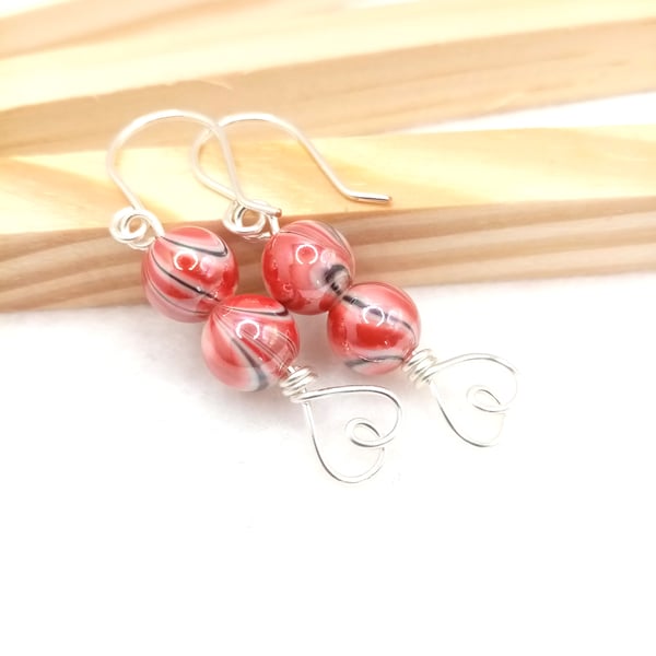 Marble Candy Stripe Earrings 
