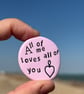 All of me loves all of you, pocket pebble wedding, engagement, love token gift   - Image 2