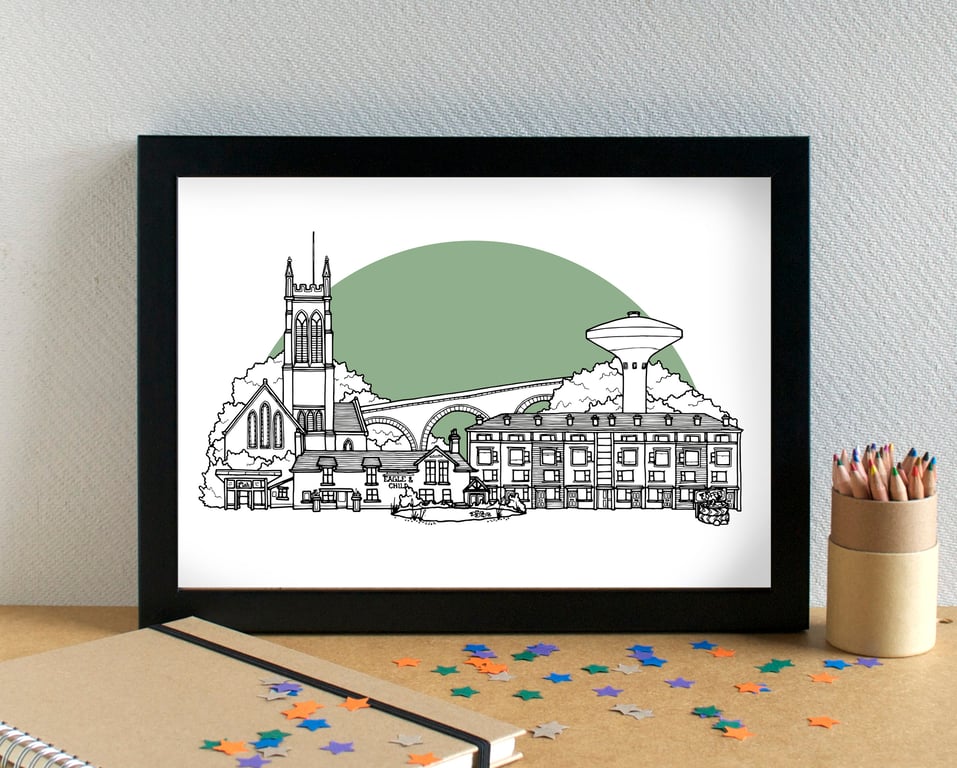 Halewood Skyline Art Print