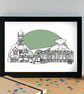 Halewood Skyline Art Print - Image 1