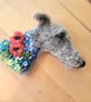 Needle Felted Lurcher Brooch - Image 5