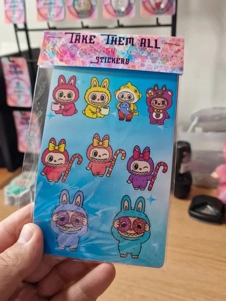 Monster Sticker Sheet - 52 Stickers (5 Sheets)