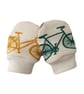 ORGANIC Baby SCRATCH MITTENS in DUTCH BICYCLES  A New Baby Gift Idea - Image 1