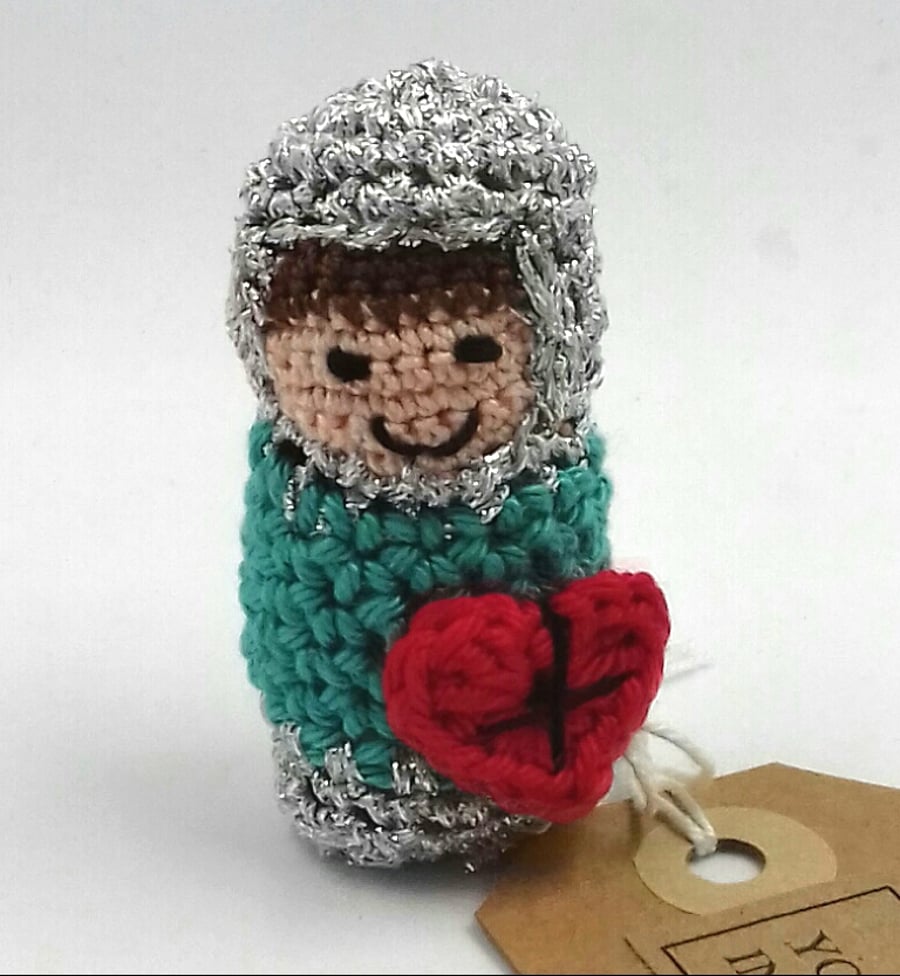Dad. My Knight in Shining Armour. Crochet Keepsake 
