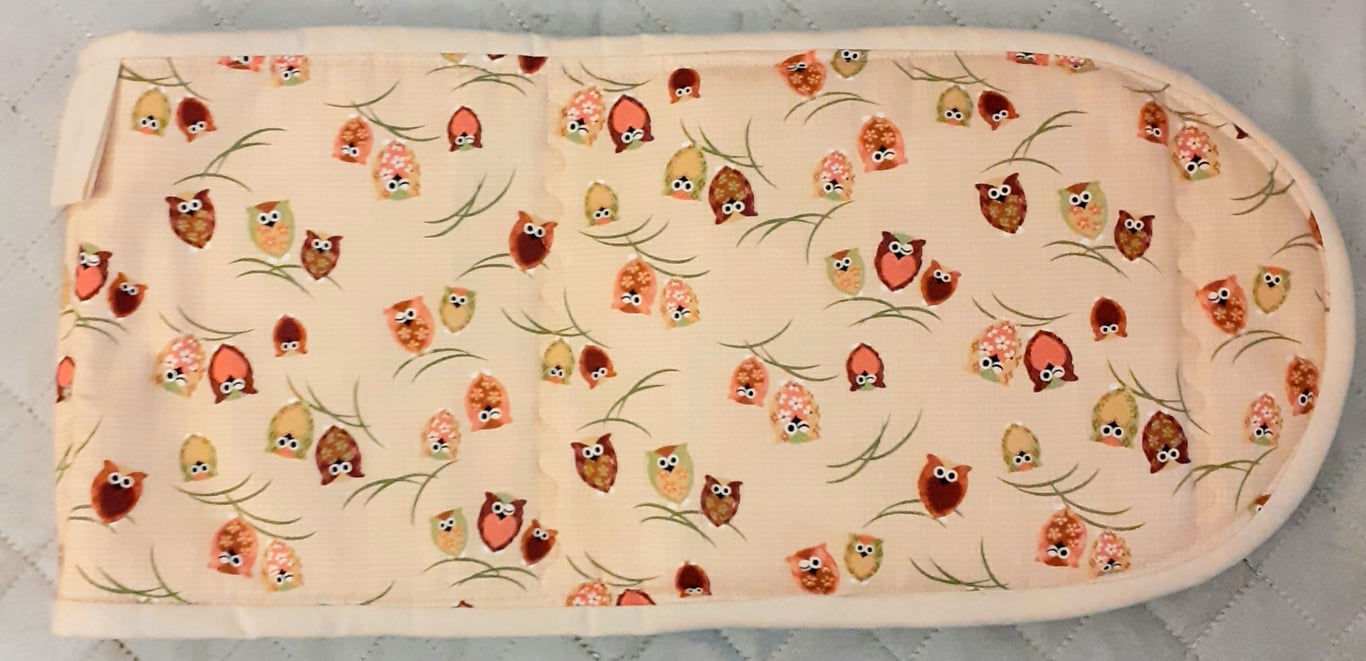 Multi coloured Owls Oven gloves