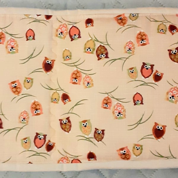 Multi coloured Owls Oven gloves