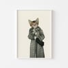 Cat Art Print - Kitten Dressed as Cat