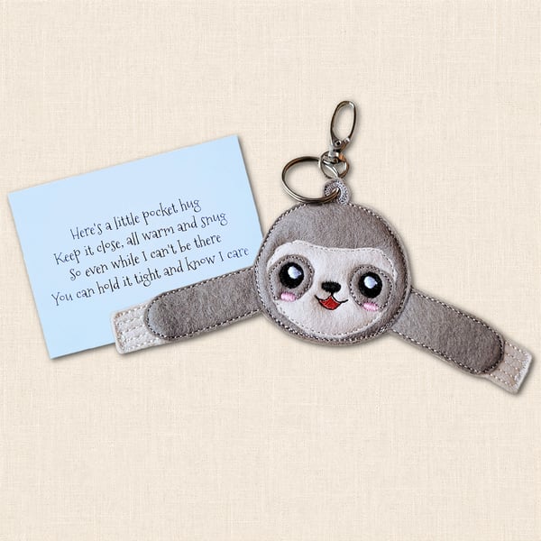 Sloth Pocket Hug - Cute Friendship and Support Pocket Pal