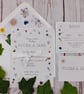 Printed Pressed Flower Wedding Invitations: Ditsy Garden Design with RSVP