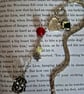 Unique metal bookmark with bird in cage charm - Image 4