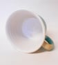 Mug Flared top Turquoise Blue ceramic. - Image 2