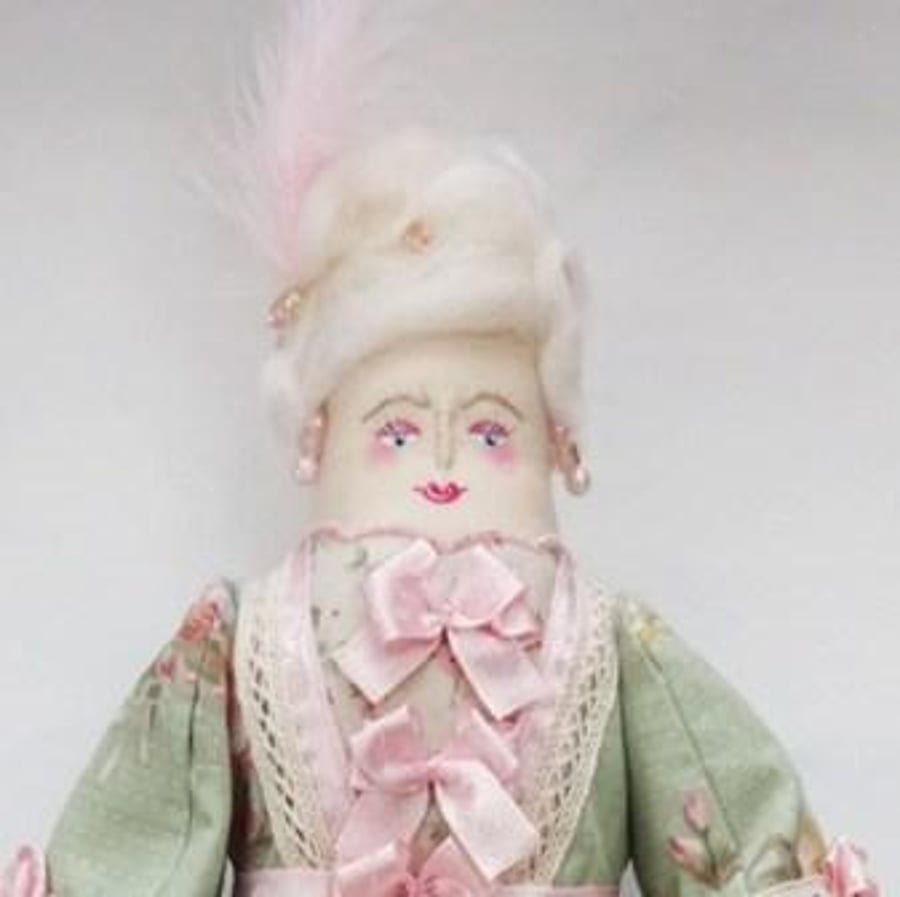 Marie Amalia, a Marie Antoinette inspired handmade rag doll