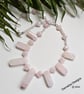 Designer Natural Untreated Rose Quartz Designer Necklace. - Image 1