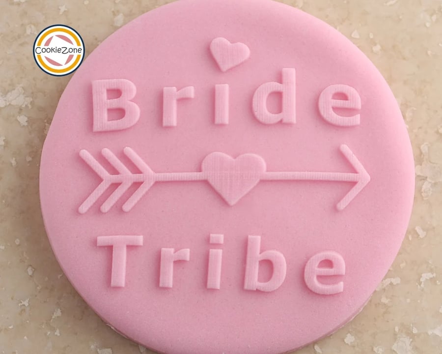 Bride Tribe with Arrow Debossing Fondant Stamp